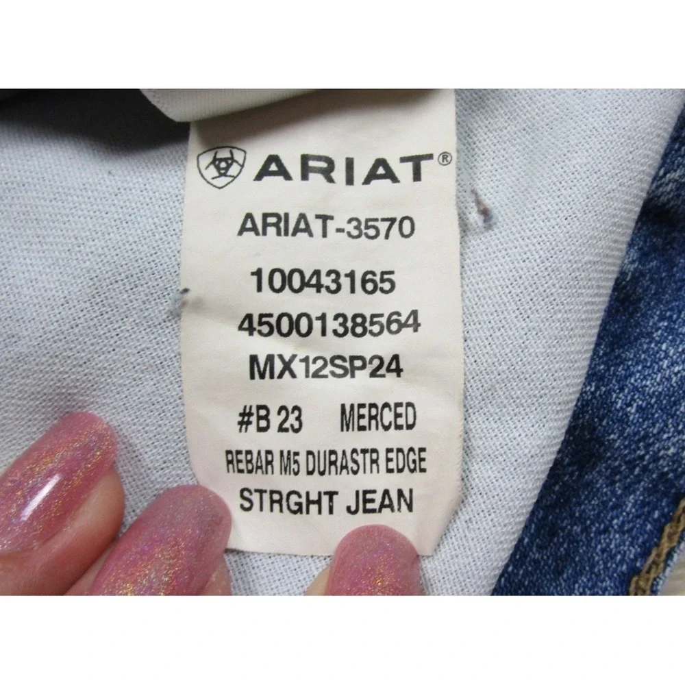 Ariat Rebar M5 Straight Leg Jeans Men's (36x31.5) DuraStretch Workwear Western